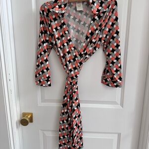 JB by Julie Brown Multicolor Geometric Long Sleeve Dress